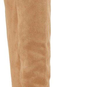 Womens Suede Knee High Boots Light Brown 8